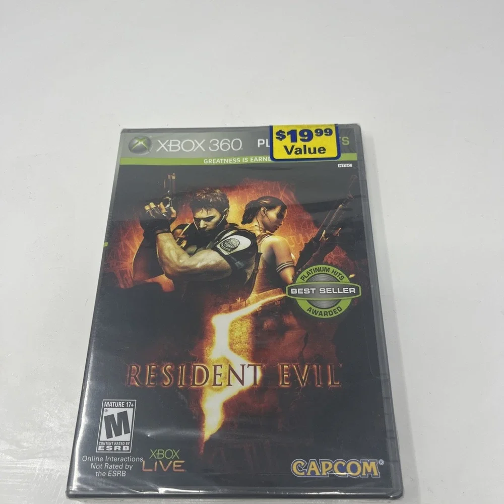 Resident Evil 5 (Microsoft Xbox 360, 2009) New sealed